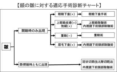 閉瞼時のみにしわが顕著になる場合