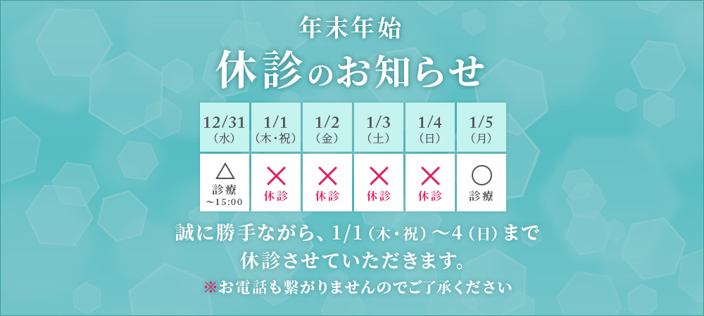 年末年始休診